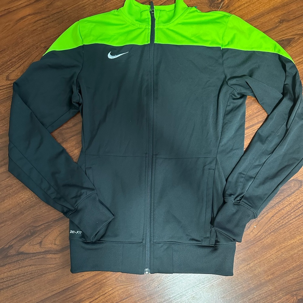Nike Dri-FIT Black and Neon Green women’s Jacket